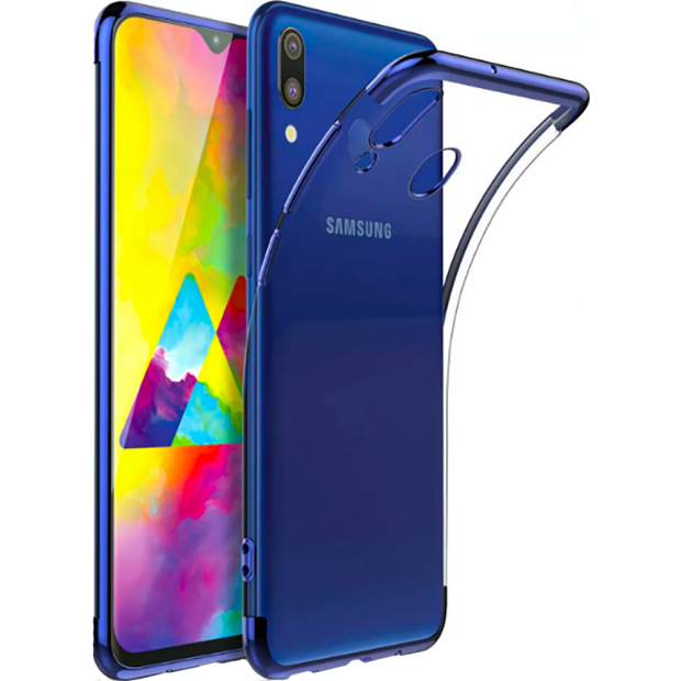 Силиконовый чехол UMKU Line Samsung Galaxy M20 (синий)