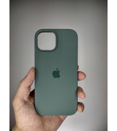 Силикон Original Round Case Apple iPhone 15 (55) Blackish Green