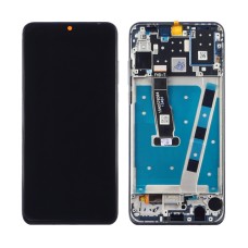 Дисплей для Huawei P30 Lite/ Nova 4e (2019) (48МР версия) с чёрным тачскрином и синей корпусной рамкой