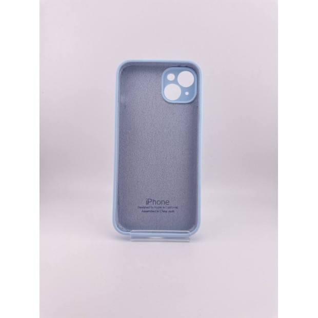 Силикон Original RoundCam Case Apple iPhone 15 Plus (53) Sky Blue