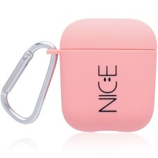 Чехол для наушников Clear Case Apple Airpods Nice (Pink)