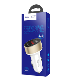 АЗУ-адаптер Hoco Z26 Led 2USB / 3.1A (Белый)