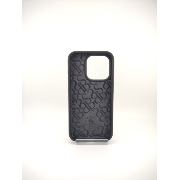 Чехол Leather Polo Knight Apple iPhone 15 Pro (Black)