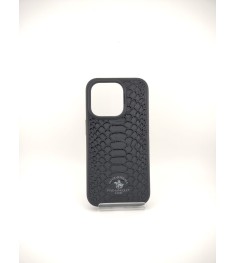 Чехол Leather Polo Knight Apple iPhone 15 Pro (Black)