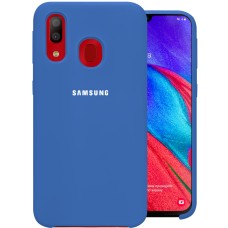 Силикон Original Case Logo Samsung Galaxy A40 (2019) (Кобальт)