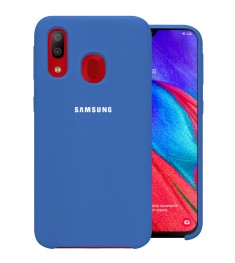 Силикон Original Case Logo Samsung Galaxy A40 (2019) (Кобальт)