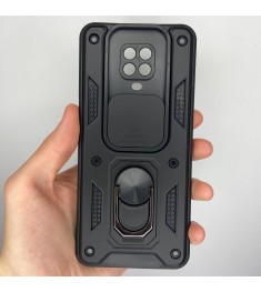 Бронь-чехол Ring Armor ShutCam Case Xiaomi Redmi Note 9 Pro / Note 9S (Чёрный)