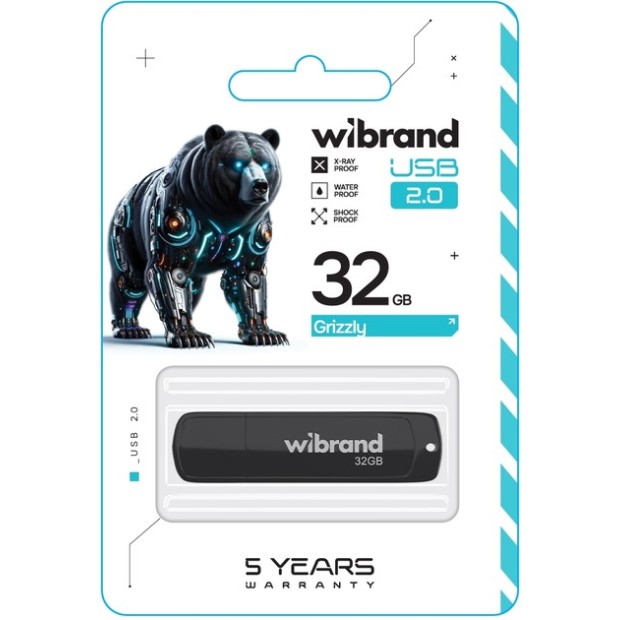 USB 2.0 флеш-накопитель Wibrand Grizzly 32Gb