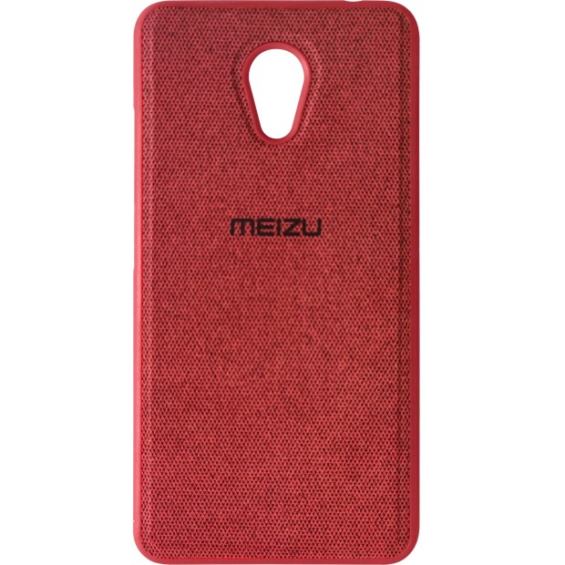 Силікон Textile Meizu M5c (Темно-червоний)