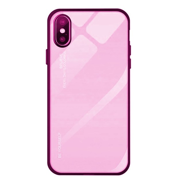 Накладка Glass Case Xiaomi Mi8 (розовый)
