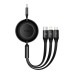USB-кабель Baseus Bright Mirror 2 100W (1.1m) (MicroUSB+Lightning+Type-C) (Чёрный) CAMJ010201