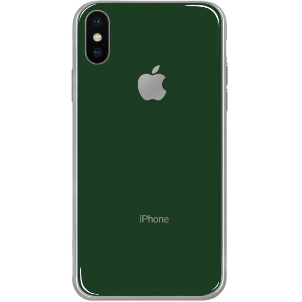 Силиконовый чехол Zefir Case Apple iPhone X / XS (Темно-зелёный)