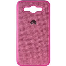 Силікон Textile Huawei Y3 (2017) (Рожевий)