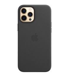 Чехол Leather Case for Apple Iphone 12 Pro Max (Black)