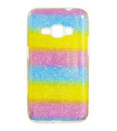 Силиконовый чехол Glitter Samsung Galaxy J1 (2016) J120 (Радуга)