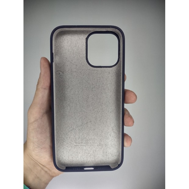 Силикон Original Round Case Apple iPhone 13 Pro Max (Eggplant)