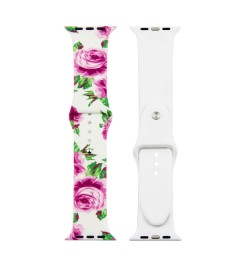 Ремешок Print Apple Watch 42 / 44mm (White Rose)