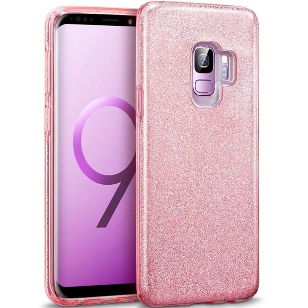 Силикон Glitter Samsung Galaxy S9 (Розовый)