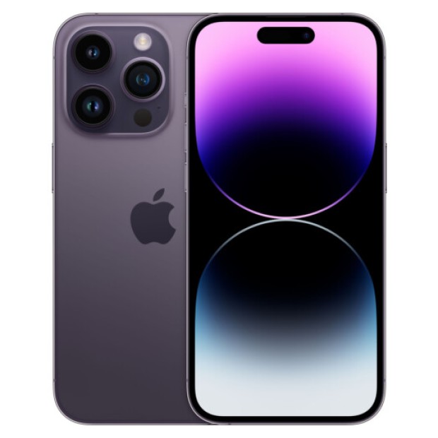 Мобильный телефон Apple iPhone 14 Pro 256Gb (E-Sim) (Deep Purple) (Grade A) 89% Б/У O