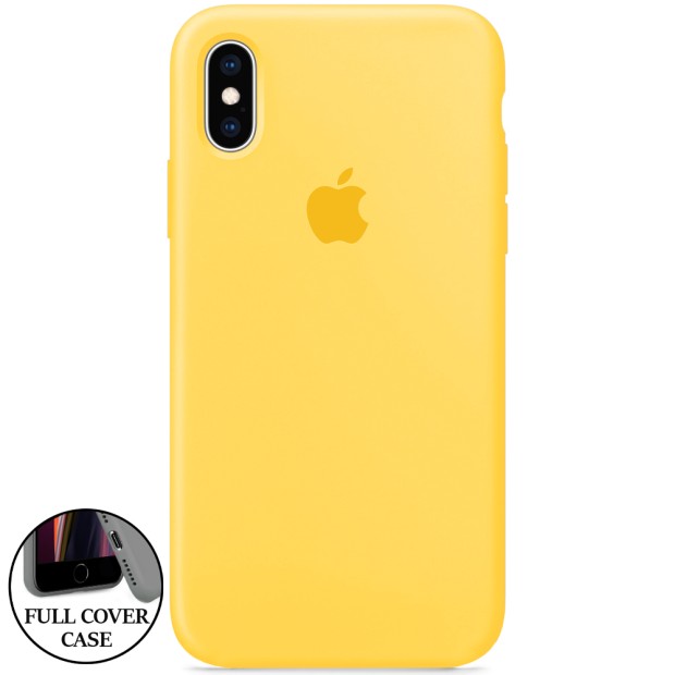 Силикон Original Round Case Apple iPhone XS Max (13) Yellow