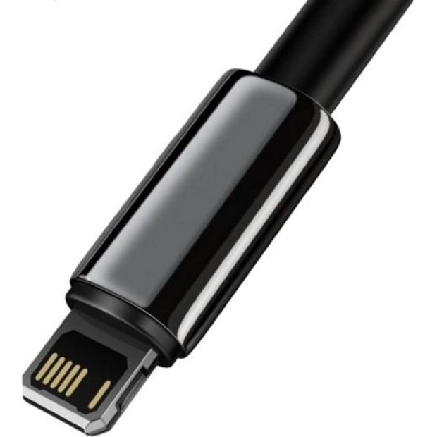 USB-кабель Baseus Tungsten Gold 2.4A (1m) (Lightning) (Чёрный) CALWJ-01