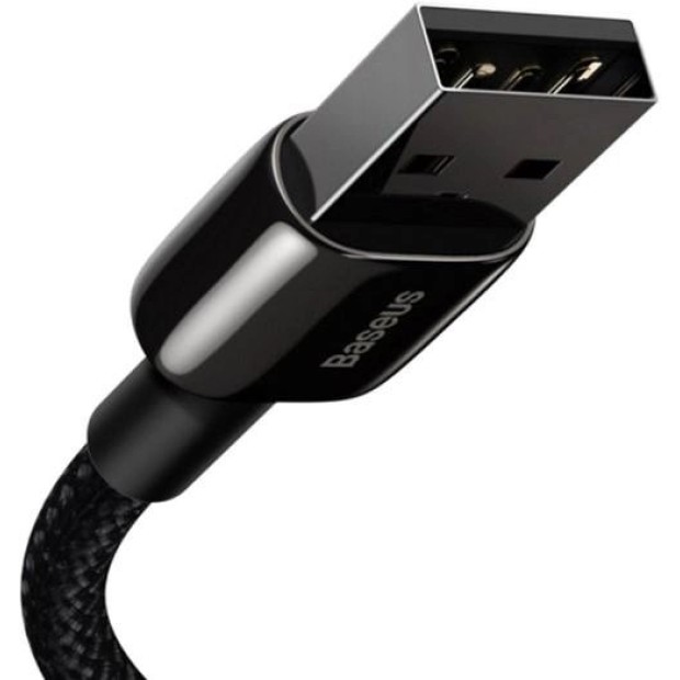 USB-кабель Baseus Tungsten Gold 2.4A (1m) (Lightning) (Чёрный) CALWJ-01