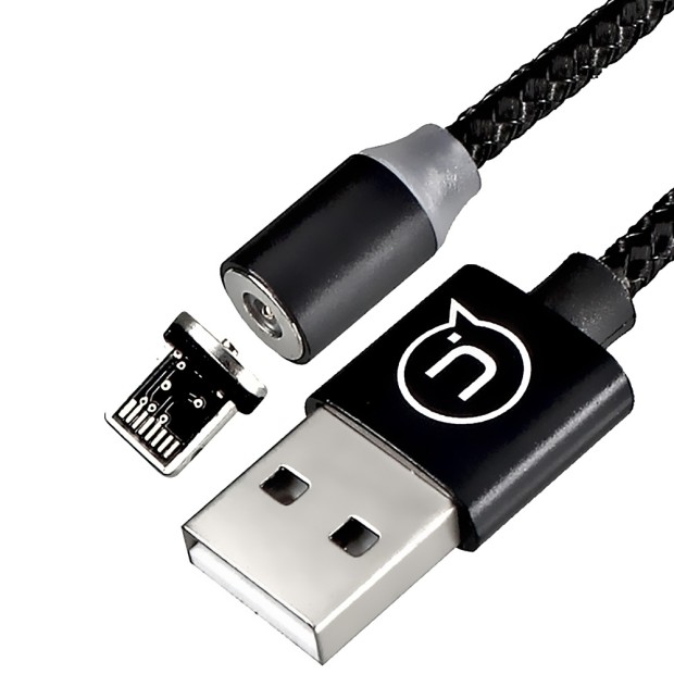USB кабель Usams Magnetic (lightning) (Чёрный)