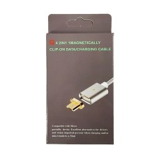 USB-кабель Clip-ON Magnetic (MicroUSB) (Cтальной)