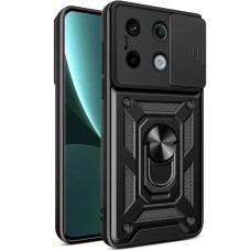 Бронь-чехол Ring Serge Armor ShutCam Case Xiaomi Redmi Note 13 Pro 4G / Poco M6 Pro 4G (Чёрный)