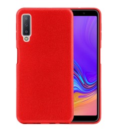 Силикон Glitter Samsung Galaxy A7 (2018) A750 (красный)