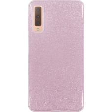 Силиконовый чехол Glitter Samsung Galaxy A7 (2018) A750 (розовый)
