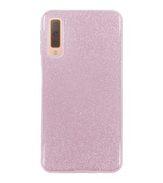 Силиконовый чехол Glitter Samsung Galaxy A7 (2018) A750 (розовый)
