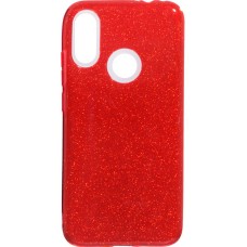 Силиконовый чехол Glitter Xiaomi Redmi Note 7 (Красный)