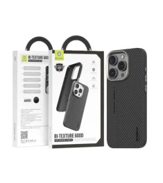 Накладка Blueo Bi-Texture Air Aramid Fiber MagSafe Apple iPhone 16 (Black/Grey)