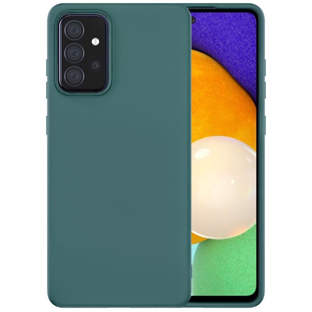 Силикон Wave Case Samsung Galaxy A72 (2021) (Тёмно-зелёный)