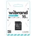 Карта памяти Wibrand MicroSDHC 16Gb (UHS-1) (Class 10) + SD-адаптер