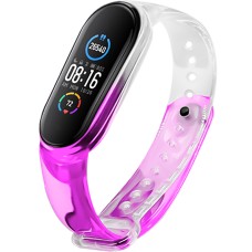 Ремешок Neon Clear Design Xiaomi Mi Band 5 (Фиолетовый)