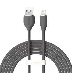 USB-кабель Baseus Jelly Liquid Silica 2.4A (1.2m) (Lightning) (Чёрный) CAGD00000..