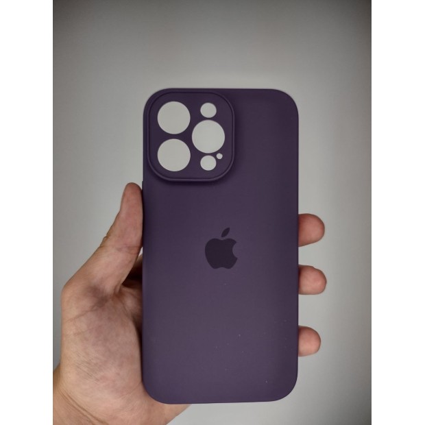 Силикон Original Square RoundCam Apple iPhone 14 Pro Max (Eggplant)