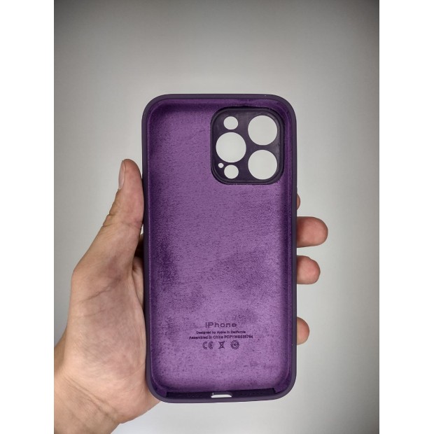 Силикон Original Square RoundCam Apple iPhone 14 Pro Max (Eggplant)