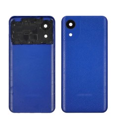 Задняя крышка для Samsung A032 Galaxy A03 core со стеклом камеры Blue (синяя)