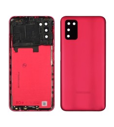 Задняя крышка для Samsung A037 Galaxy A03s со стеклом камеры Pink (розовая)