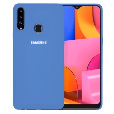 Силикон Original Case Logo Samsung Galaxy A20S (2019) (Кобальт)