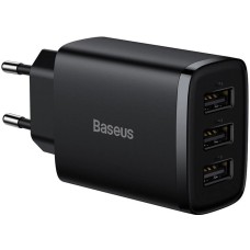 СЗУ-адаптер Baseus Compact 17W (3USB) (Чёрный) CCXJ020101