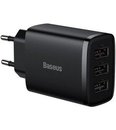 СЗУ-адаптер Baseus Compact 17W (3USB) (Чёрный) CCXJ020101