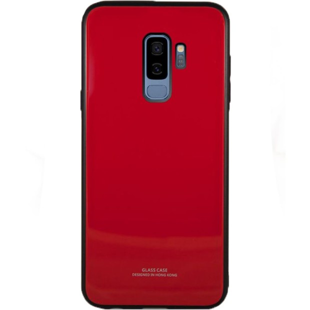 Накладка Glass Case Samsung Galaxy S9 Plus (красный)