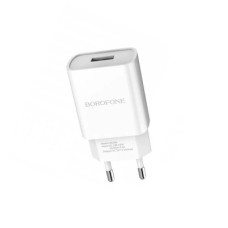 СЗУ-адаптер USB Borofone BA20A 2.1A + Lightning-кабель (Белый)