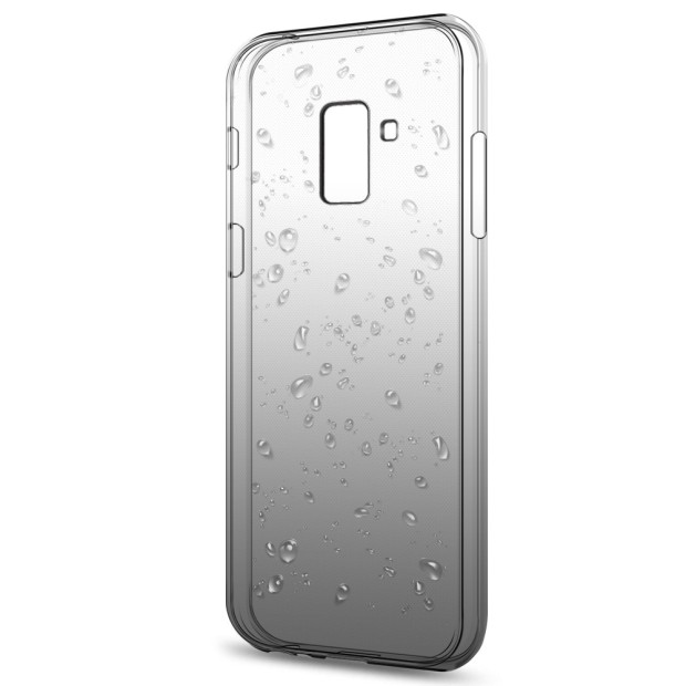 Силикон Rain Gradient Samsung Galaxy A8 (2018) A530 (Чёрно-серый)