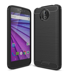 Силикон Polished Carbon Motorola Moto C (Чёрный)