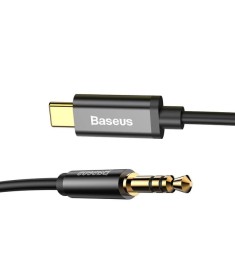 Кабель AUX Baseus Yiven Audio Cable Type-C - 3.5mm (1.2m) (Чёрный) CAM01-01